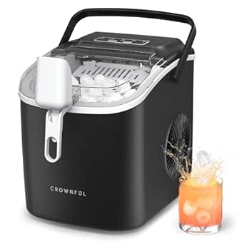 CROWNFUL Compact Ice Maker Machine – Portable & Fast Ice Production
