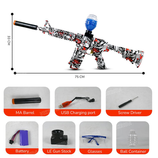 Electric Gel Ball Blaster Toy Gun – 5000+ Water Beads | Rechargeable Automatic Shooting Set