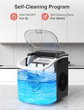CROWNFUL Compact Ice Maker Machine – Portable & Fast Ice Production